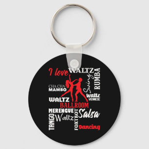 Porte-clés I Love Ballroom Dancing - Dance Instructor Pair Ch