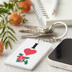 Porte-clés I Love Bangladesh Vertical Heart Country Carte