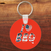 Porte-clés I Love BBQ, American Patriotic (Recto)
