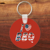 Porte-clés I Love BBQ, American Patriotic (Verso)
