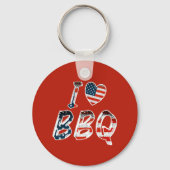 Porte-clés I Love BBQ, American Patriotic (Verso)