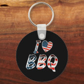 Porte-clés I Love BBQ, American Patriotic (Verso)