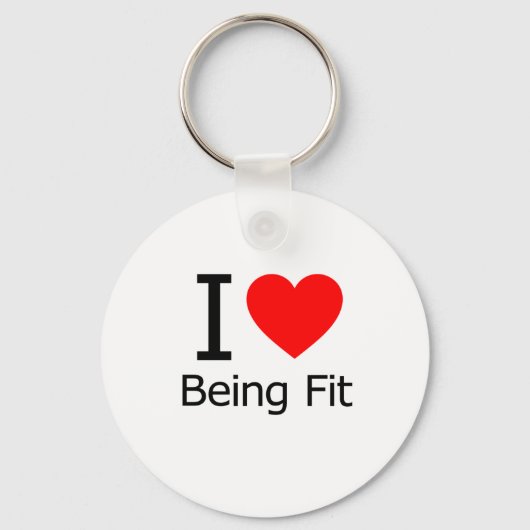 Porte-clés I Love Being Fit (Recto)