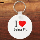 Porte-clés I Love Being Fit (Recto)