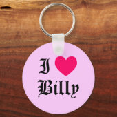 Porte-clés I Love Billy (Recto)