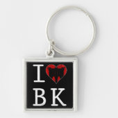 Porte-clés I Love BK Brooklyn NYC (Devant)