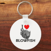 Porte-clés I Love Blowfish (Recto)