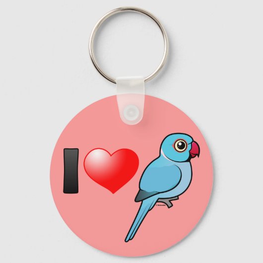 Porte-clés I Love Blue Indian Ringnecks (Recto)