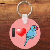 Porte-clés I Love Blue Indian Ringnecks (Recto)
