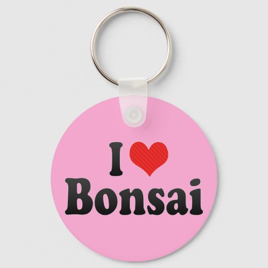 Porte-clés I Love Bonsai (Recto)