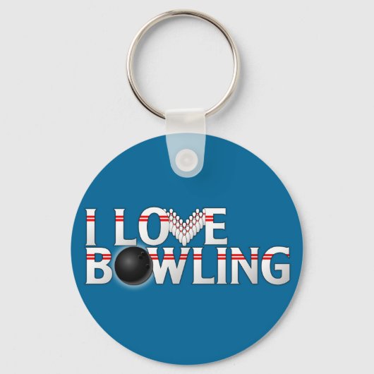 Porte-clés I Love Bowling Porte - clé (Recto)