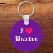 Porte-clés I Love Brandon (Recto)