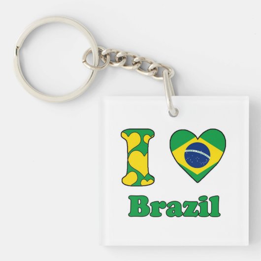 Porte-clés I love Brazil (Devant)
