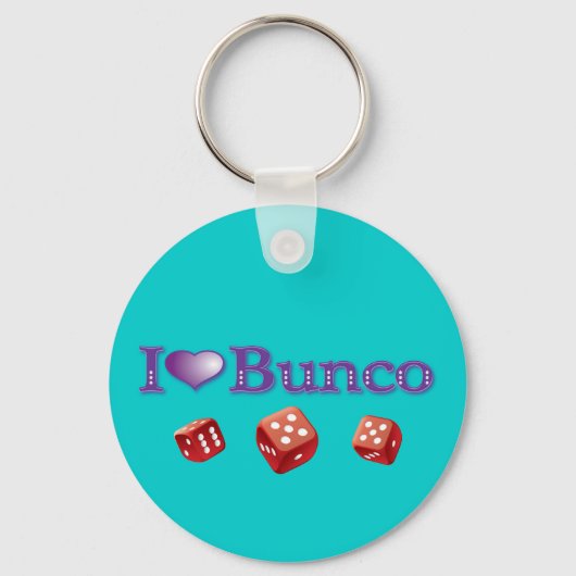 Porte-clés I Love Bunco avec Red Dice (Recto)
