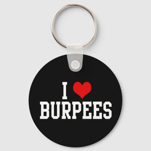 Porte-clés I Love Burpees, Fitness (Recto)