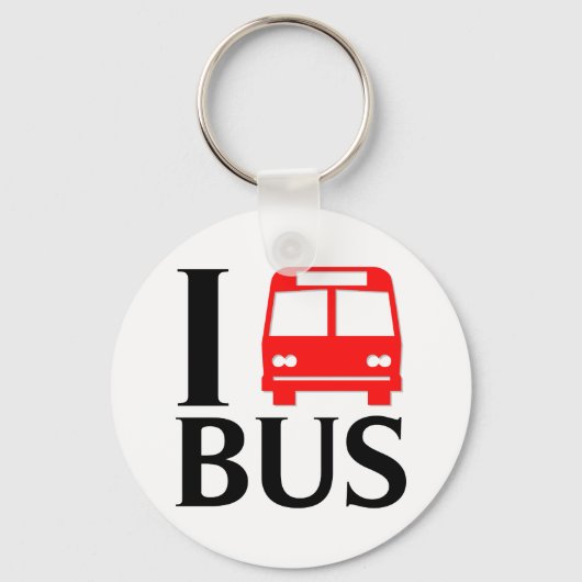 Porte-clés I Love Bus | J'Aime Le Bus | Bus (Recto)