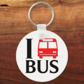 Porte-clés I Love Bus | J'Aime Le Bus | Bus (Recto)