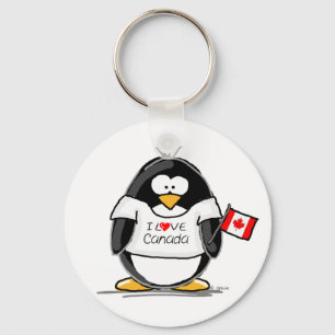 Porte-clés I Love Canada Penguin