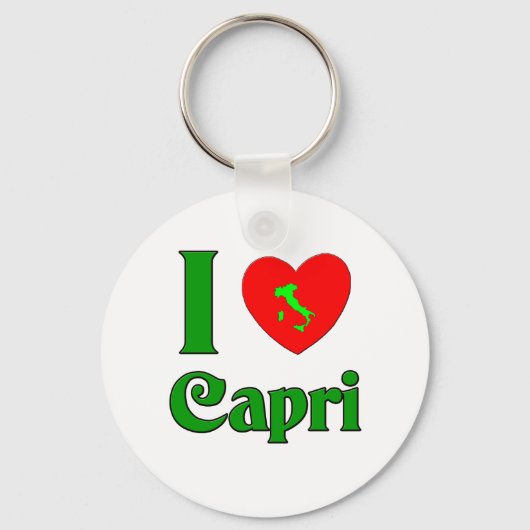 Porte-clés I Love Capri Italie (Recto)