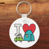 Porte-clés I Love Caravanning (Recto)