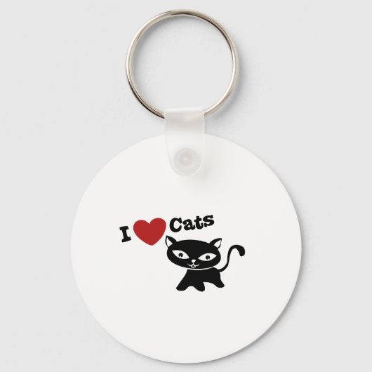 Porte-clés I love cats (Recto)