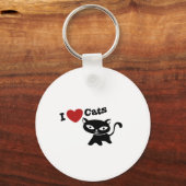 Porte-clés I love cats (Recto)