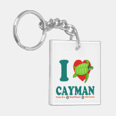 Porte-clés I Love Cayman Caribbean Style Souvenir (Devant gauche)