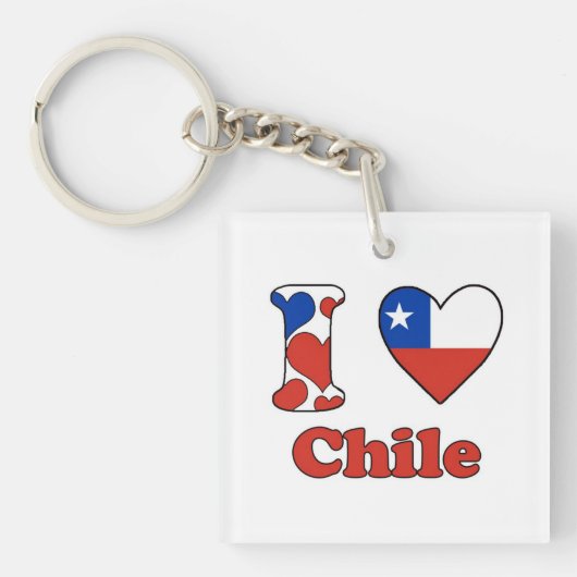 Porte-clés I love Chile (Devant)