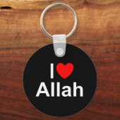 Porte-clés I Love (Coeur) Allah (Recto)