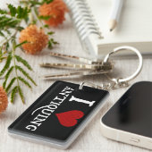 Porte-clés I Love (Coeur) Antiquité (Devant droit)