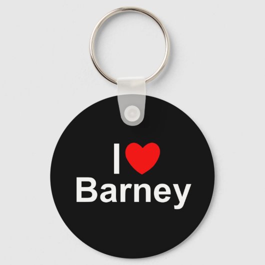 Porte-clés I Love (Coeur) Barney (Recto)