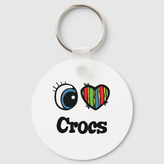 Porte-clés I Love (Coeur) Crocs (Recto)
