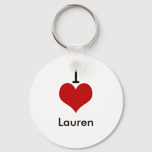 Porte-clés I Love (coeur) Lauren
