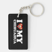 Porte-clés I Love (Coeur) My Chihuahua (Dos)