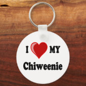 Porte-clés I Love (Coeur) My Chiweenie Dog (Recto)