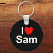 Porte-clés I Love (Coeur) Sam (Recto)