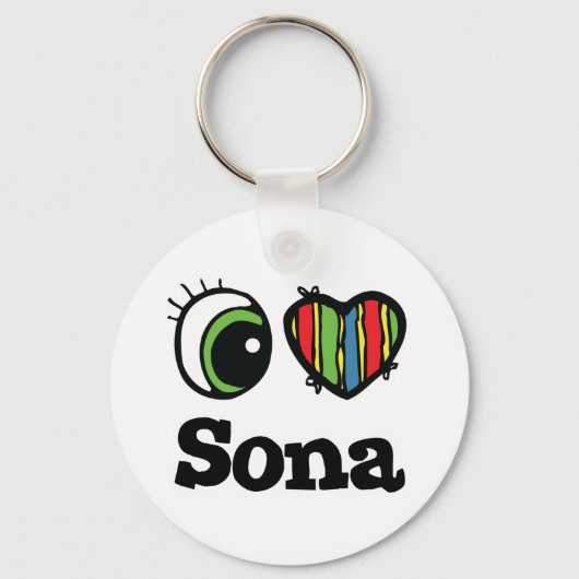 Porte-clés I Love (Coeur) Sona (Recto)