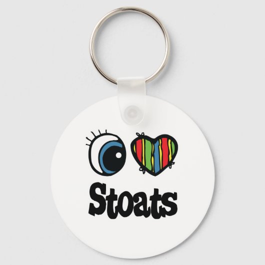 Porte-clés I Love (Coeur) Stoats (Recto)