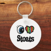 Porte-clés I Love (Coeur) Stoats (Recto)