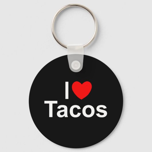 Porte-clés I Love (Coeur) Tacos (Recto)