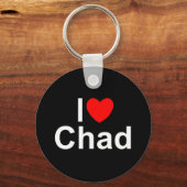 Porte-clés I Love (Coeur) Tchad (Recto)