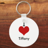 Porte-clés I Love (coeur) Tiffany (Recto)