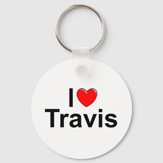 Porte-clés I Love (Coeur) Travis (Recto)