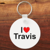Porte-clés I Love (Coeur) Travis (Recto)