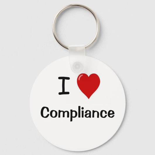 Porte-clés I Love Compliance I Heart Compliance Agent (Recto)