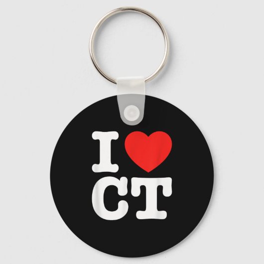 Porte-clés I Love Connecticut Shirt _ I Heart Ct (Recto)