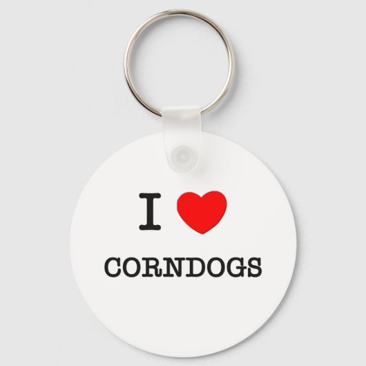 Porte-clés I Love CORNDOGS ( nourriture ) (Recto)