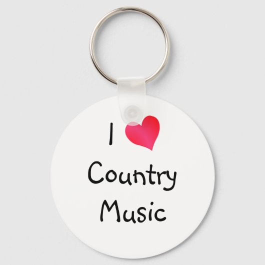 Porte-clés I Love Country Music (Recto)