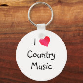 Porte-clés I Love Country Music (Recto)