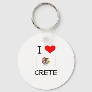 Porte-clés I Love CRETE Illinois
